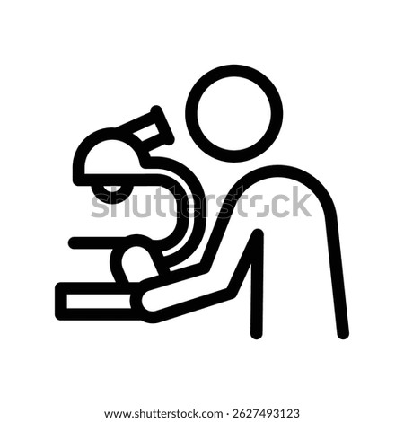 scientist line icon illustration vector graphic. Simple element illustration vector graphic, suitable for app, websites, and presentations isolated on white background