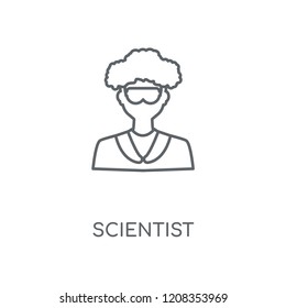 Scientist linear icon. Scientist concept stroke symbol design. Thin graphic elements vector illustration, outline pattern on a white background, eps 10.