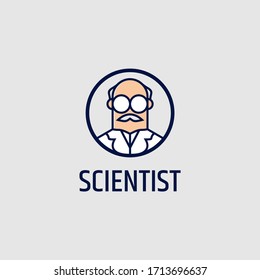 Scientist logo icon design template vector