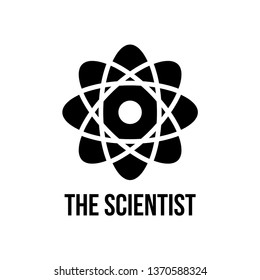 The scientist logo template for your needs such laboratory sign, scientist club etc