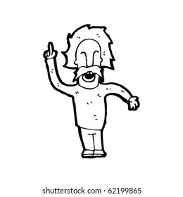 caricatura de hombre científico