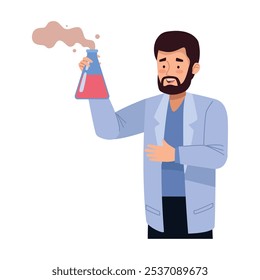 scientist man character profession isolated
