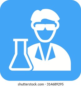 Scientist, medical, laboratory icon vector image. Can also be used for professionals. Suitable for web apps, mobile apps and print media.