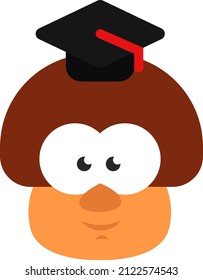 Scientist mushroom,, illustration, vector on a white background.