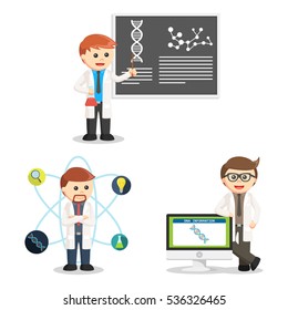 scientist people set illustration design