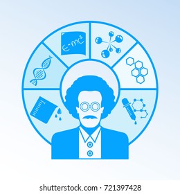 scientist and science icons