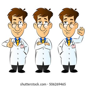 Scientist. Set mascots.