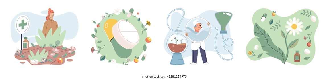 Scientist study research liquid medicine from natural herbal. Medical marijuana research. Modern and traditional medical, Alternative organic herbal drug and chemical medicine. Homeopathy healthcare
