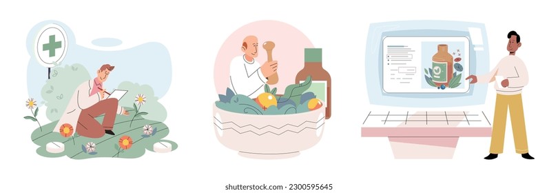 Los científicos investigan medicina líquida de hierbas naturales. Investigación médica sobre la marihuana. Medicina médica moderna y tradicional, Medicamento vegetal alternativo orgánico y medicina química. Salud de la homeopatía