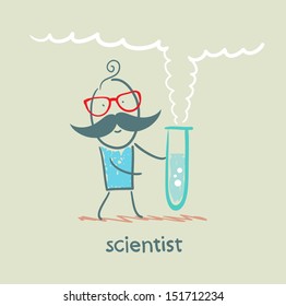 scientist with test tube