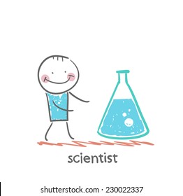 scientist with test tube