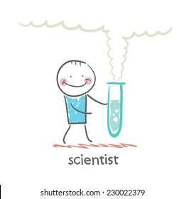 scientist with test tube