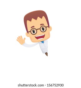 scientist in various poses for use in advertising, presentations, brochures, blogs, documents and forms, etc.