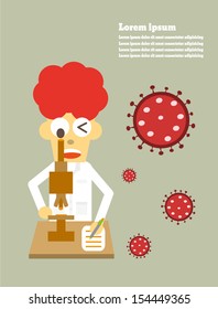 Scientist ,Vector cartoon business