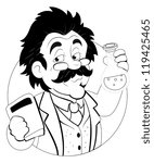 Scientist - Vector Character Illustration