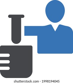 icono de color de glifo vectorial científico