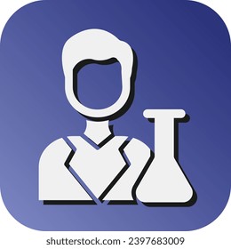 Scientist Vector Glyph Gradient Background Icon For Personal And Commercial Use.
