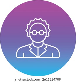 Scientist vector icon. Can be used for printing, mobile and web applications.
