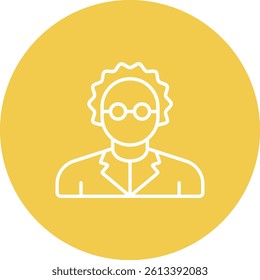 Scientist vector icon. Can be used for printing, mobile and web applications.