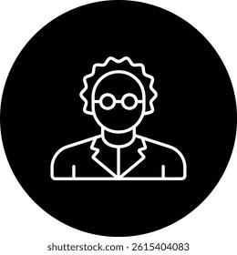 Scientist vector icon. Can be used for printing, mobile and web applications.