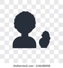 Scientist vector icon isolated on transparent background, Scientist logo concept