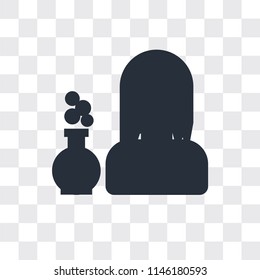Scientist vector icon isolated on transparent background, Scientist logo concept