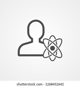 Scientist vector icon sign symbol