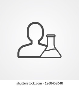 Scientist vector icon sign symbol