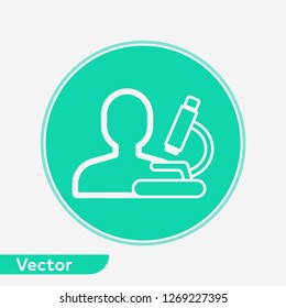 Scientist vector icon sign symbol