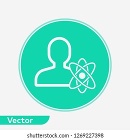 Scientist vector icon sign symbol