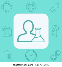 Scientist vector icon sign symbol