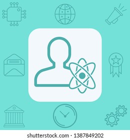 Scientist vector icon sign symbol