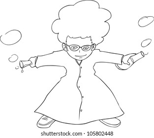 Scientist vector illustration