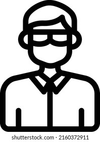 scientist Vector illustration on a transparent background. Premium quality symmbols. Thin line vector icons for concept and graphic design. 
