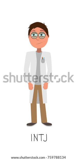 Scientist Vector Represents Intj Personality Mbti Stock Vector Royalty Free