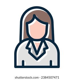 Scientist Vector Thick Line Filled Dark Colors Icons For Personal And Commercial Use.
