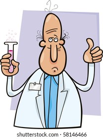 scientist with vial