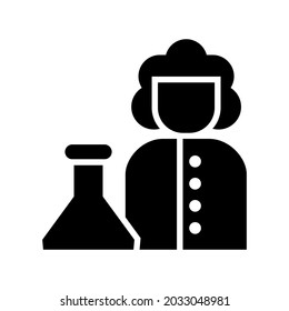 scientist woman icon or logo isolated sign symbol vector illustration - high quality black style vector icons
