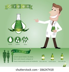 Scientists experimenting with glass tube