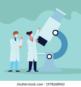 scientists laboratory microcospe science tool