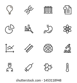 Scientists line icon set. Collection of high quality black outline logo for web site design and mobile apps. Vector illustration on a white background
