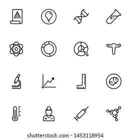 Scientists line icon set. Collection of high quality black outline logo for web site design and mobile apps. Vector illustration on a white background