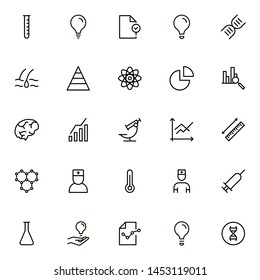 Scientists line icon set. Collection of high quality black outline logo for web site design and mobile apps. Vector illustration on a white background