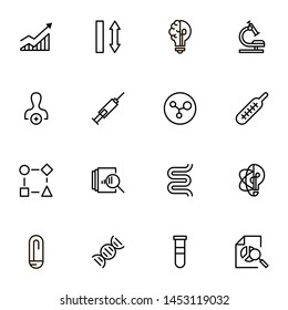 Scientists line icon set. Collection of high quality black outline logo for web site design and mobile apps. Vector illustration on a white background