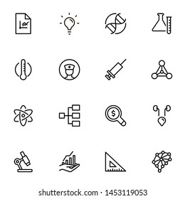 Scientists line icon set. Collection of high quality black outline logo for web site design and mobile apps. Vector illustration on a white background