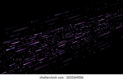 Sci-fi abstract technology background with dotted lines. Black and violet vector design