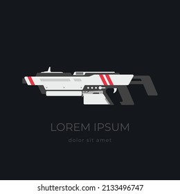 Sci-fi assault rifle concept. Future weapon