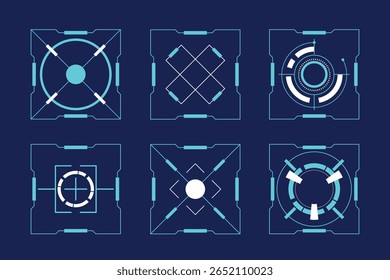 Pacote de interface de usuário da tecnologia Sci-Fi Blue Neon