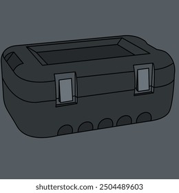Scifi Box with dark colors and dark background