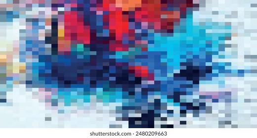Sci-Fi Color Palette Glitch Illustration